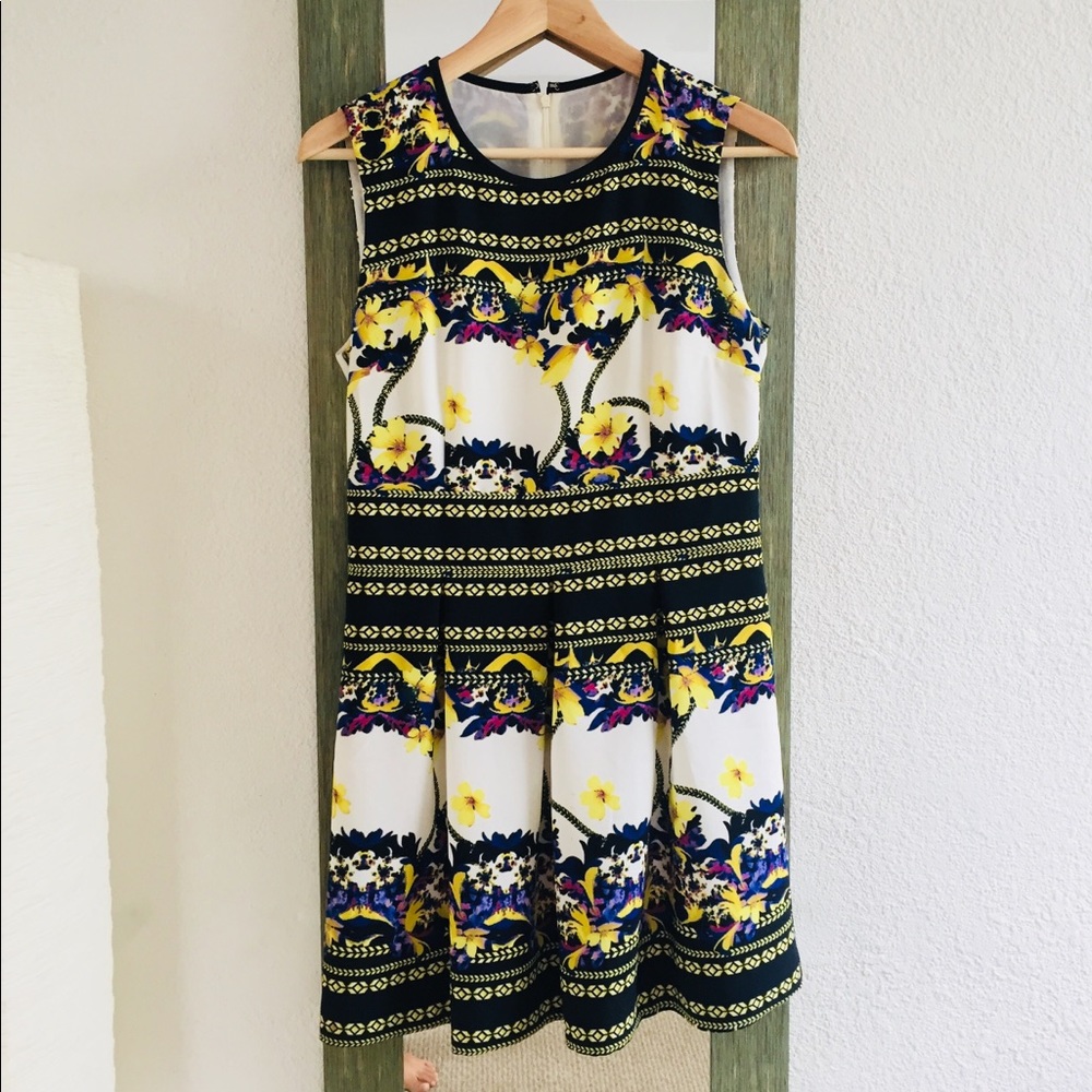 White House black market  Baroque pleated dress